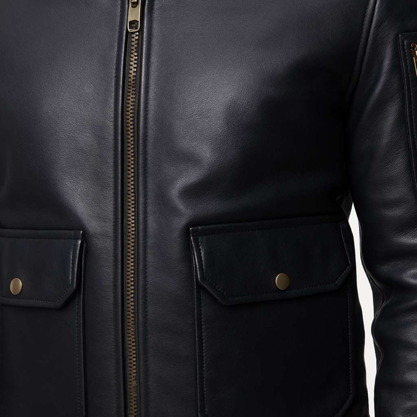 Buy Genuine Leather Men’s Biker Jacket with Shoulder Paddings & Zipper – Premium Ride-Ready Protection with Timeless Style
