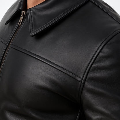 Buy Alpha Black Leather Motorcycle Jacket with Armor for Men – 4 Season Riding Jacket for Safety, Style, Comfort & All-Weather Performance