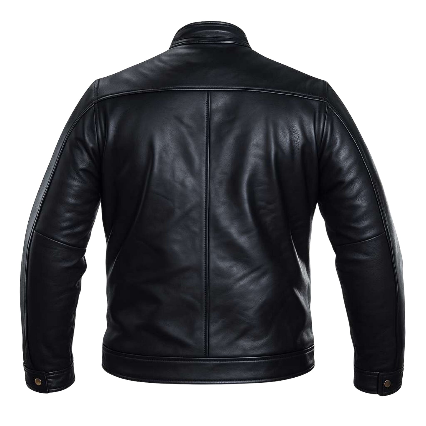 Buy Men’s Black Leather Jacket with Shoulder Pads – Rugged Protection & Tailored Everyday Style
