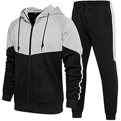 Men's Casual Full-Zip Tracksuit for Running Men