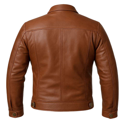 Buy Men’s Light Brown Leather Jacket – Premium Classic Outerwear for Everyday Style & Comfort