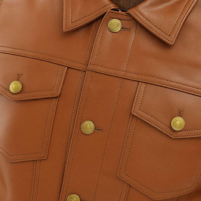Buy Men’s Light Brown Leather Jacket – Premium Classic Outerwear for Everyday Style & Comfort