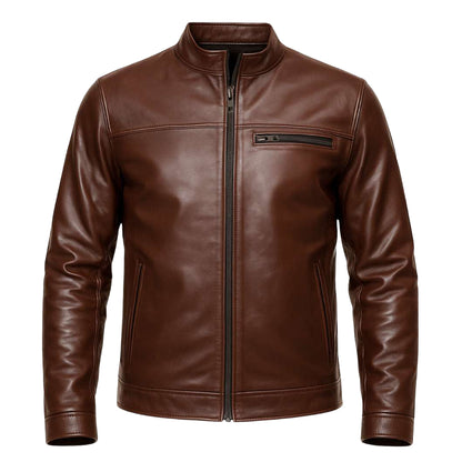 Buy Stellar Brown Leather Men’s Jacket – Premium Outerwear for Style, Comfort & Enduring Performance