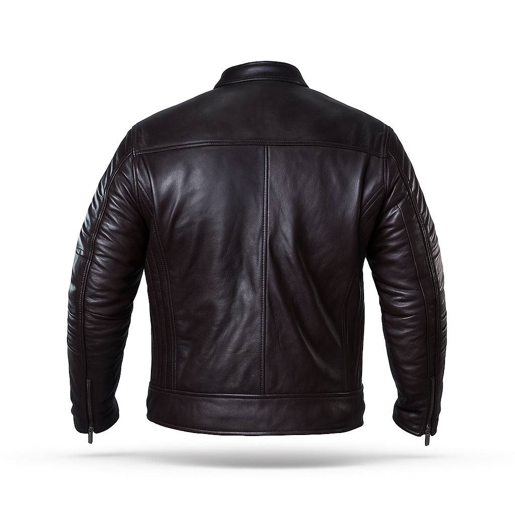 Buy Men’s Genuine Lambskin Leather Classic Biker Style Jacket – Premium Motorcycle Outerwear for Timeless Edge, All-Day Comfort, Road-Ready Durability & All-Season Versatility