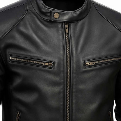 Buy Men Genuine Leather Biker Jacket – Premium Craftsmanship, Rugged Style & All-Season Comfort
