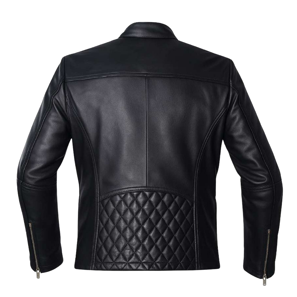 Buy Genuine Leather Men’s Moto Jacket Black – Rugged Road-Ready Performance Meets Sleek Modern Edge