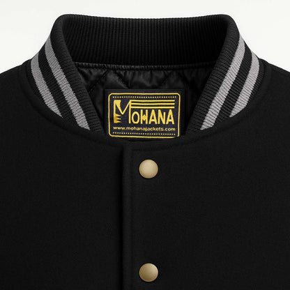 Buy Black Varsity Letterman Jacket – Premium Unisex Leather Outerwear with Classic Collegiate Style & Modern Comfort